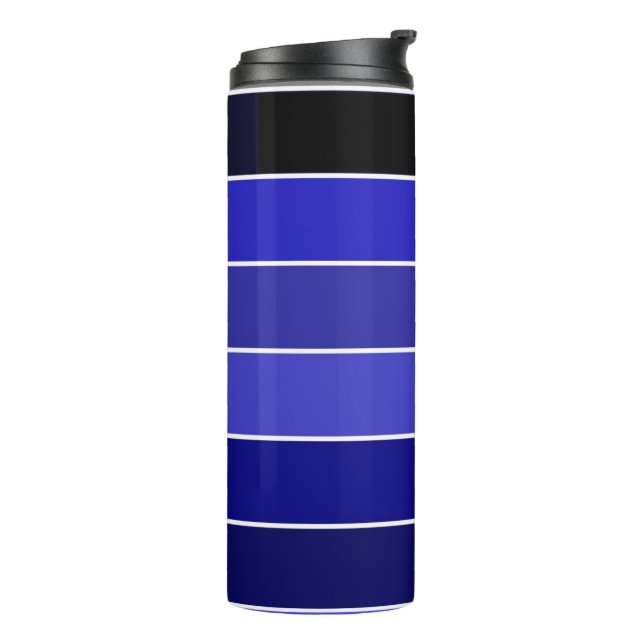 Termo Bandas azul, negro y blanco (Rotado hacia la izquierda)