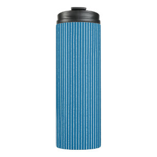 Termo Bandas azules y blancas con líneas desiguales