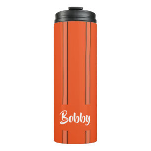 Termo Bandas de naranja de nombres personalizados