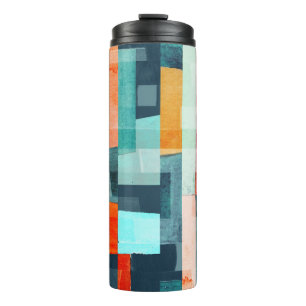 Termo Bandas geométricas multicolores, patrón de moda.