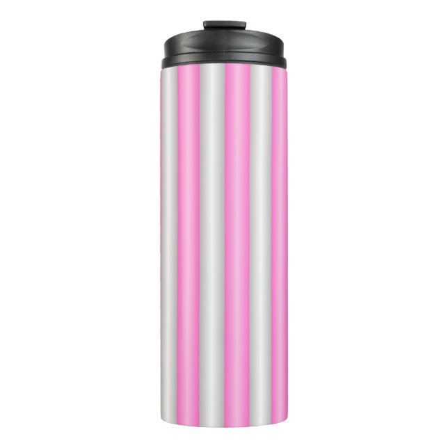 Termo Bandas modernas de neón rosado con efecto 3D (Anverso)