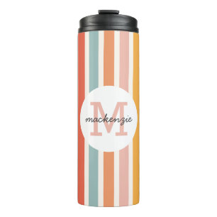 Termo Bandas retro-coloreadas monogramadas personalizada