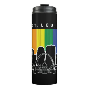 Termo Bandera arcoiris de St. Louis Missouri Orgullo LGB