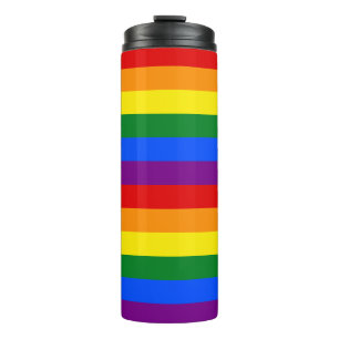 Termo Bandera arcoiris LGBTQ+ para el mes del orgullo -