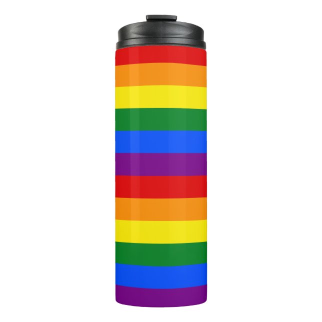 Termo Bandera arcoiris LGBTQ+ para el mes del orgullo - (Anverso)