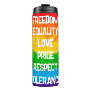 Termo Bandera arcoiris Tumbler termal LGBT - Viaje con o