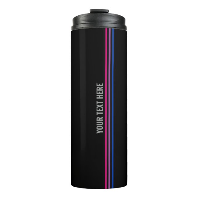 Termo Bandera bisexual personalizada con franjas de colo (Anverso)