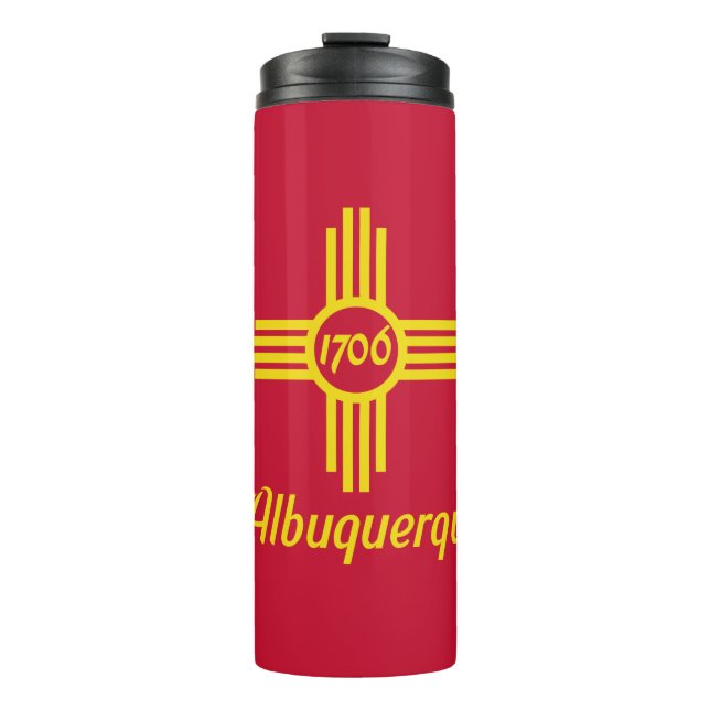 Termo Bandera de Albuquerque, Tumbler Termal de Nuevo Mé (Anverso)