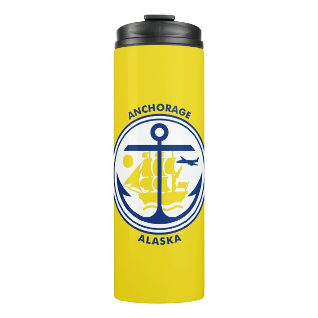 Termo Bandera de Anchorage, Tumbler térmico Alaska (Anverso)