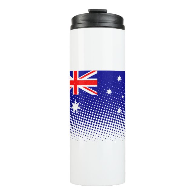 Termo Bandera De Australia Con Efecto De Medio Tono (Anverso)
