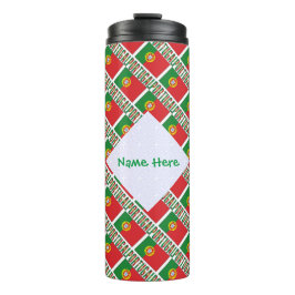 Termo Bandera de Azulejos de Portugal Personalizada