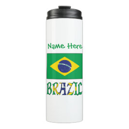 Termo Bandera de Brasil con nombre personalizado 