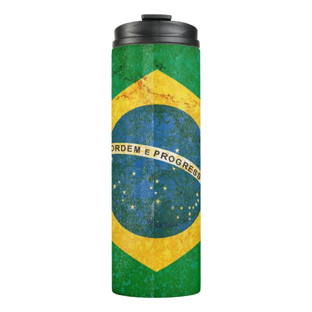 Termo Bandera de Brasil de Grunge Vintage (Anverso)