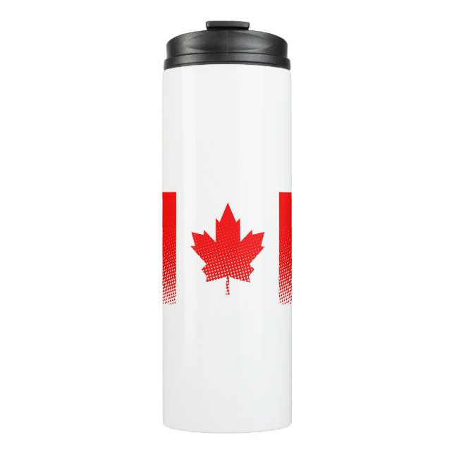 Termo Bandera De Canadá Con Efecto De Medio Tono (Anverso)