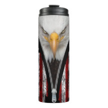 Bandera de Eagle Bald Patriotic Zipper USA