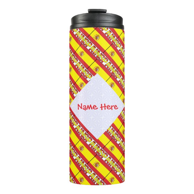 Termo Bandera de España en azulejos Personalizada (Anverso)