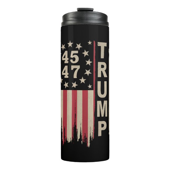 Termo Bandera de Estados Unidos de la época retro de cos (Anverso)