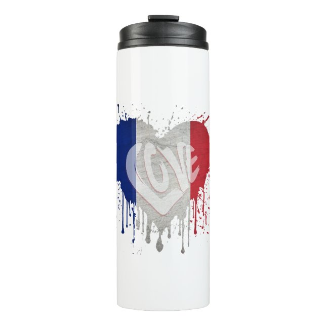 Termo Bandera de Francia del amor (Anverso)