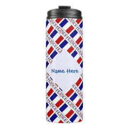Termo Bandera de Francia en mosaico personalizada