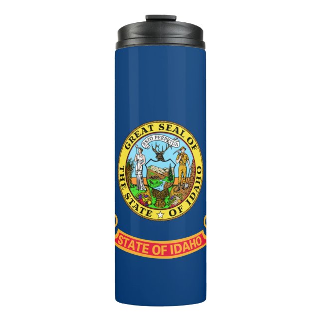 Termo Bandera de Idaho: el estado de Gem, América Montañ (Anverso)