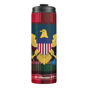 Termo Bandera de Islas Vírgenes de los EE. UU. USVI St.