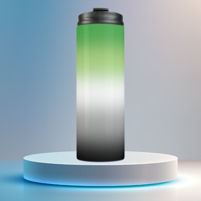 Termo Bandera de Orgullo Aromántico de Gradiente (Subido por el creador)