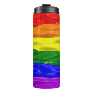Termo Bandera de orgullo de SlipperyJoe's brillo líquido