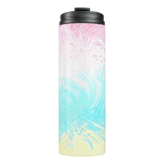 Termo Bandera de orgullo Genderflux abstracta boho swirl (Anverso)