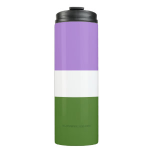 Termo Bandera de orgullo genderqueer de SlipperyJoe's la