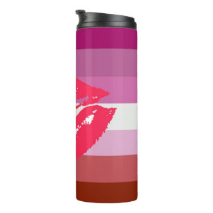 Termo Bandera de Orgullo Lesbiana de Labial