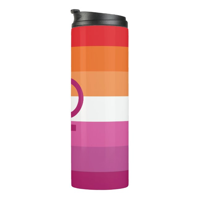 Termo Bandera de orgullo lésbico WLW (Rotado hacia la derecha)
