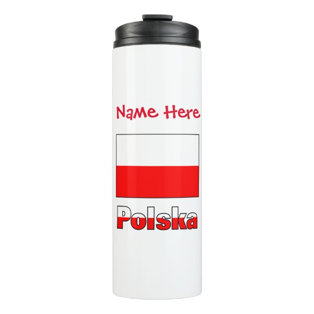 Termo Bandera de Polonia Personalizada (Anverso)