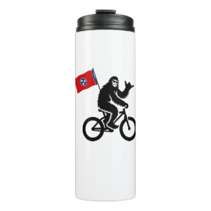 Termo Bandera de Tennessee de Bigfoot en bicicleta