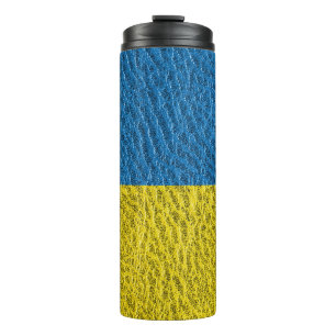 Termo Bandera de Ucrania en cuero