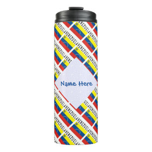 Termo Bandera de Venezuela Nombre Personalizado en Baldo