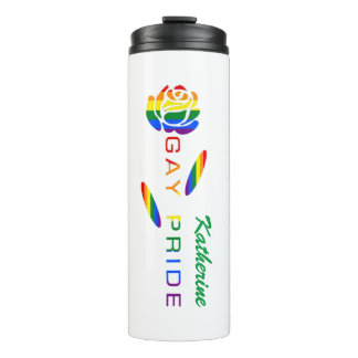 Termo Bandera del Arcoíris Rosa Orgullo Gay Nombre Perso