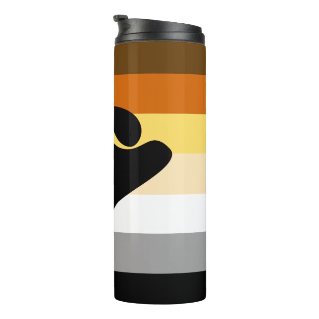 Termo Bandera del Orgullo de los Osos con Pata (Rotado hacia la derecha)