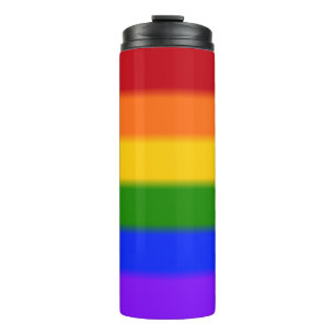 Termo Bandera del orgullo gay arcoiris caído