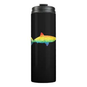 Termo Bandera del orgullo gay del tiburón arcoiris LGBTQ