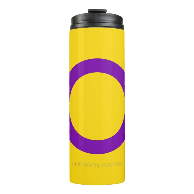 Termo Bandera del orgullo intersexual de SlipperyJoe fon (Anverso)