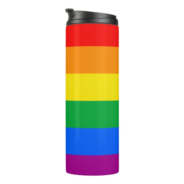 Termo Bandera del Orgullo LGBTQ+ Arcoíris (Rotado hacia la derecha)