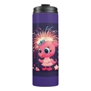 Termo Bandera estadounidense con Personalizado Flamingo-