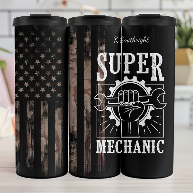 Termo Bandera estadounidense de camuflaje súper mecánico (Subido por el creador)