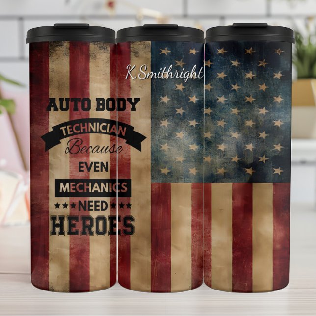Termo Bandera estadounidense de Técnico de Cuerpo Automá (Subido por el creador)