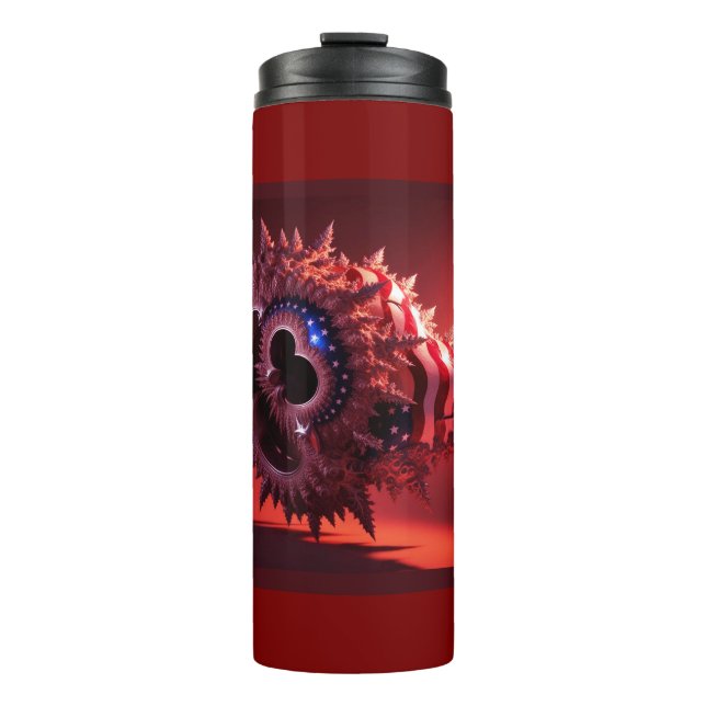 Termo Bandera estadounidense en el metro de Mandelbrot (Anverso)