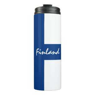 Termo Bandera finlandesa patriótica