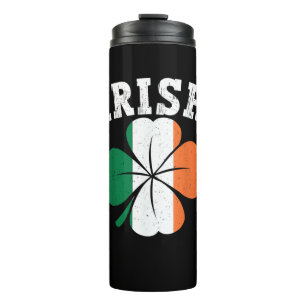 Termo Bandera irlandesa Shamrock St Patrick Day Vintage