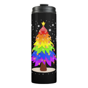Termo Bandera LGBT Árbol de Navidad Feliz Navidad Gay LG