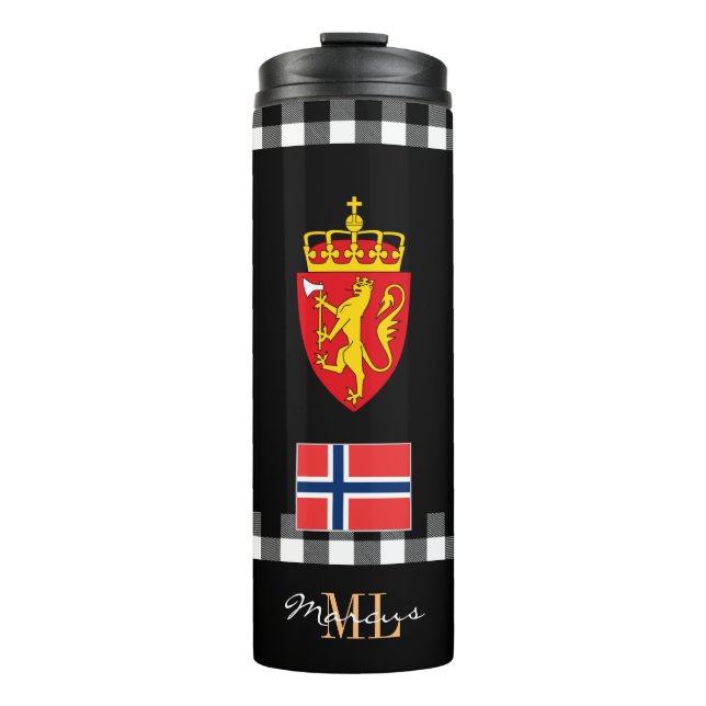 Termo Bandera noruega patriótica para viajar Mug (Anverso)