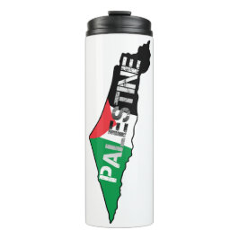 Termo Bandera Palestina Libre en el mapa de Palestina